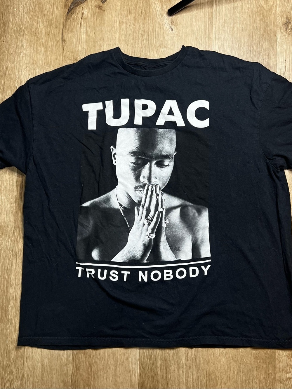 Black Graphic Short Sleeve Tee - 'Trust Nobody'